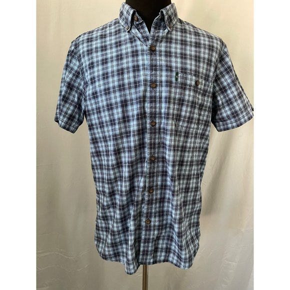 G.H. Bass & Co Other - G.H. Bass & Co. 2-Tone Blue Plaid Short Sleeve Button-Down Casual Shirt